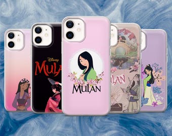 Funda para teléfono Disney Mulan, color rosa princesa, para iPhone 17, 17 Pro, 16, 15, 14, 13, 12, Samsung S26, S25, S24, A56, A36, A16, Pixel 10, 10 Pro