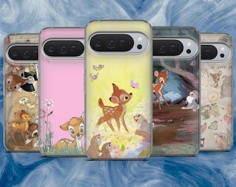 Cute Bambi Phone Case Vintage Disney Cover for Google Pixel 10A, 10Pro, 9, 9Pro, 9A, 8A, 7, 6, Samsung S26, S25, A16, iPhone 17e, 16, 15, 14