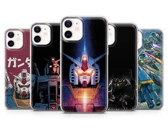 Anime Robot Phone Case Gundam Cover for iPhone 17, 17Pro, 16, 15, 14, 13, 12, Samsung S26, S25Fe, S24, A56, A36, A17, Pixel 10, 10Pro, 9A, 8