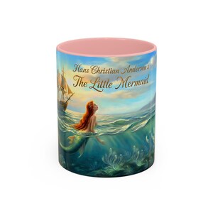 Hans Christian Andersen The Little Mermaid Mug | Classic Fairytale Coffee Cup | Literary Gift for Book Lovers | Ocean Art | Bookish Tea Cup 画像 3