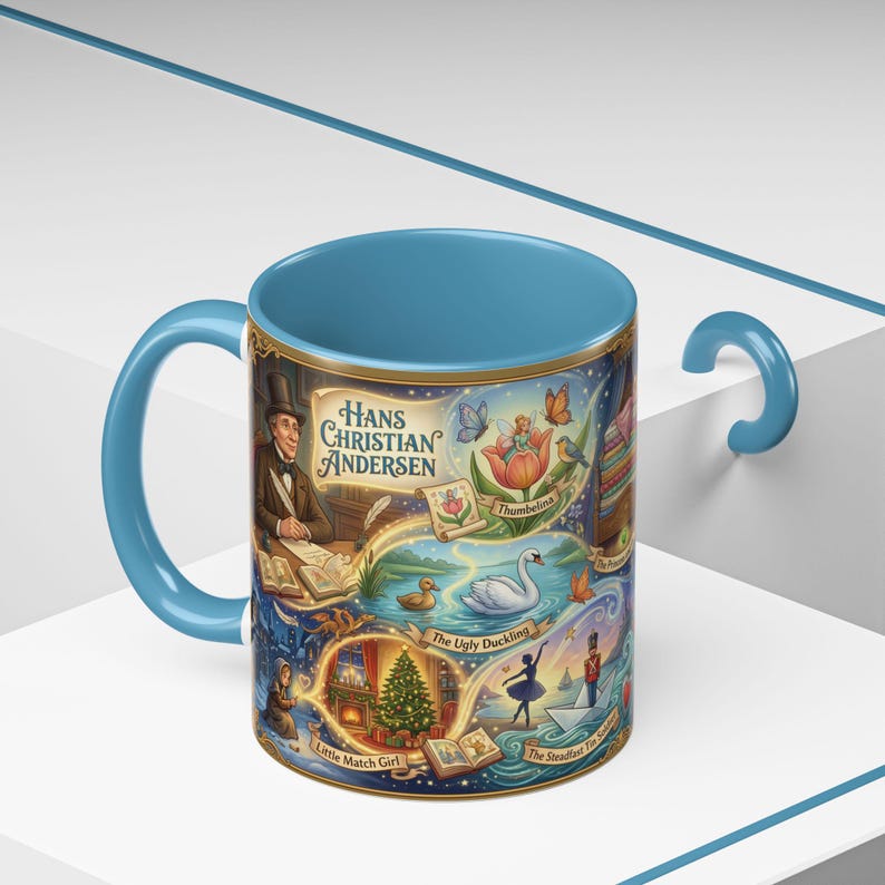 Taza de Hans Christian Andersen: Colección de arte icónica de cuentos de hadas con La Sirenita, La Reina de las Nieves y más cuentos fantásticos. imagen 10