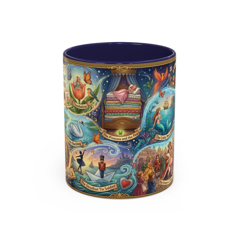 Taza de Hans Christian Andersen: Colección de arte icónica de cuentos de hadas con La Sirenita, La Reina de las Nieves y más cuentos fantásticos. imagen 5