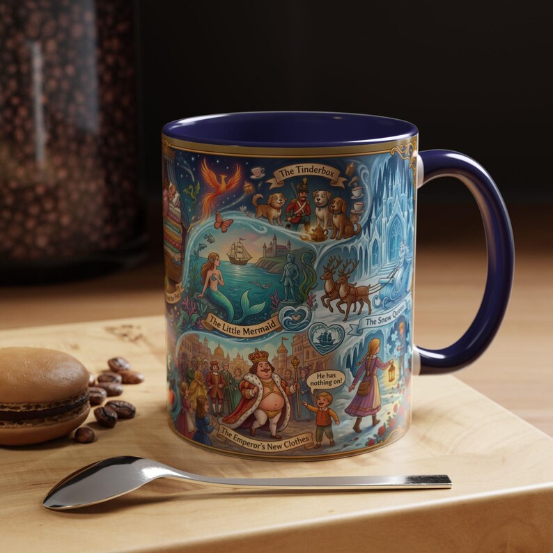 Taza de Hans Christian Andersen: Colección de arte icónica de cuentos de hadas con La Sirenita, La Reina de las Nieves y más cuentos fantásticos. imagen 6