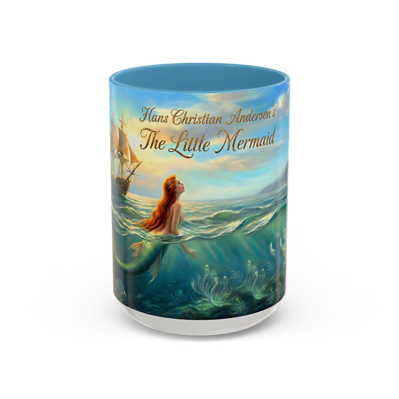 Hans Christian Andersen The Little Mermaid Mug | Classic Fairytale Coffee Cup | Literary Gift for Book Lovers | Ocean Art | Bookish Tea Cup 画像 16