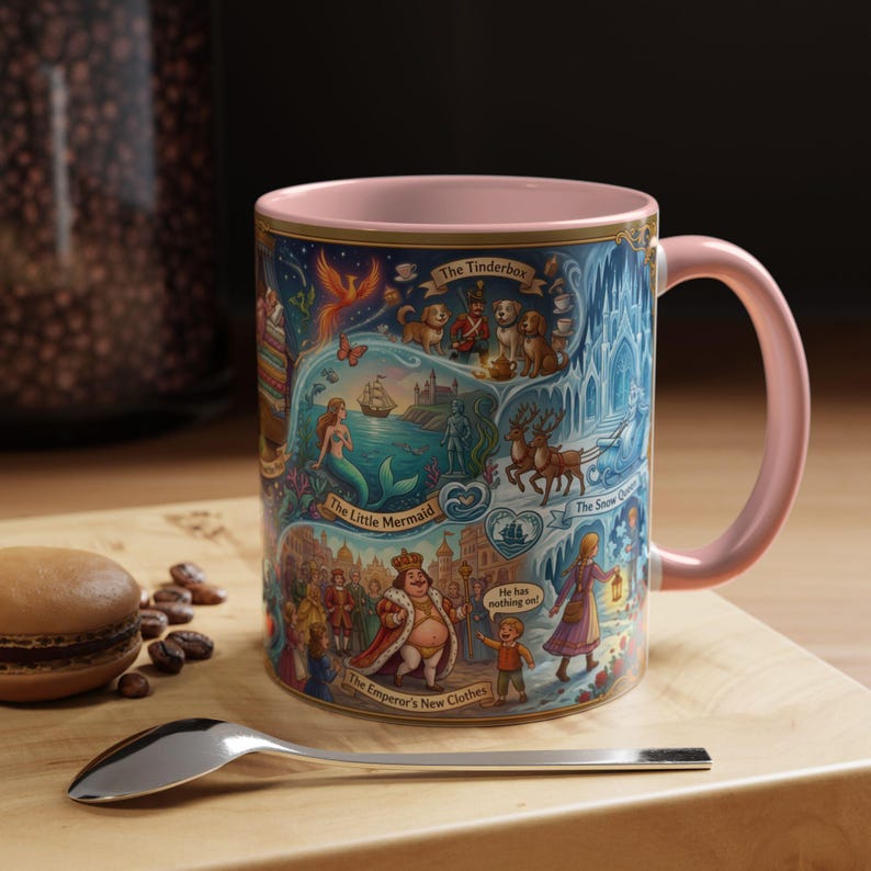 Taza de Hans Christian Andersen: Colección de arte icónica de cuentos de hadas con La Sirenita, La Reina de las Nieves y más cuentos fantásticos. imagen 9