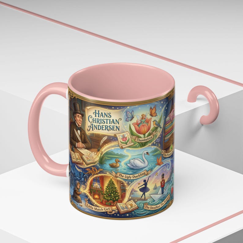 Taza de Hans Christian Andersen: Colección de arte icónica de cuentos de hadas con La Sirenita, La Reina de las Nieves y más cuentos fantásticos. imagen 7
