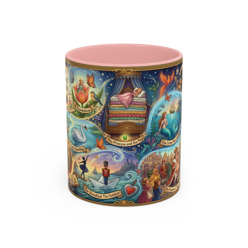 Taza de Hans Christian Andersen: Colección de arte icónica de cuentos de hadas con La Sirenita, La Reina de las Nieves y más cuentos fantásticos. imagen 8