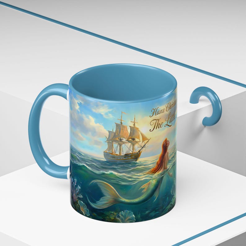Hans Christian Andersen The Little Mermaid Mug | Classic Fairytale Coffee Cup | Literary Gift for Book Lovers | Ocean Art | Bookish Tea Cup 画像 11