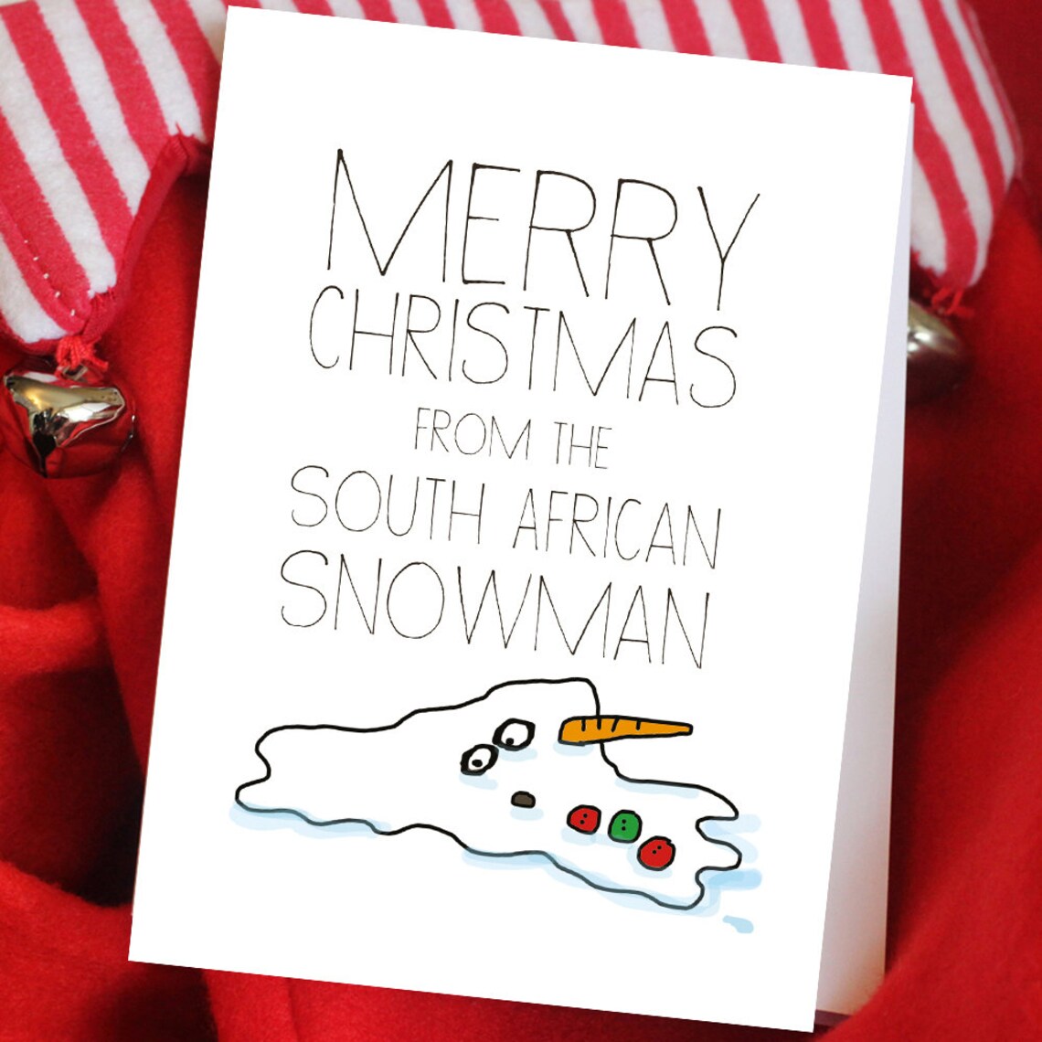 Merry Christmas from the South African Snowman Funny Etsy