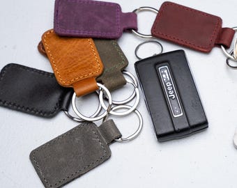 Leather Keychain: Personalized Engraving - Custom Name or Message