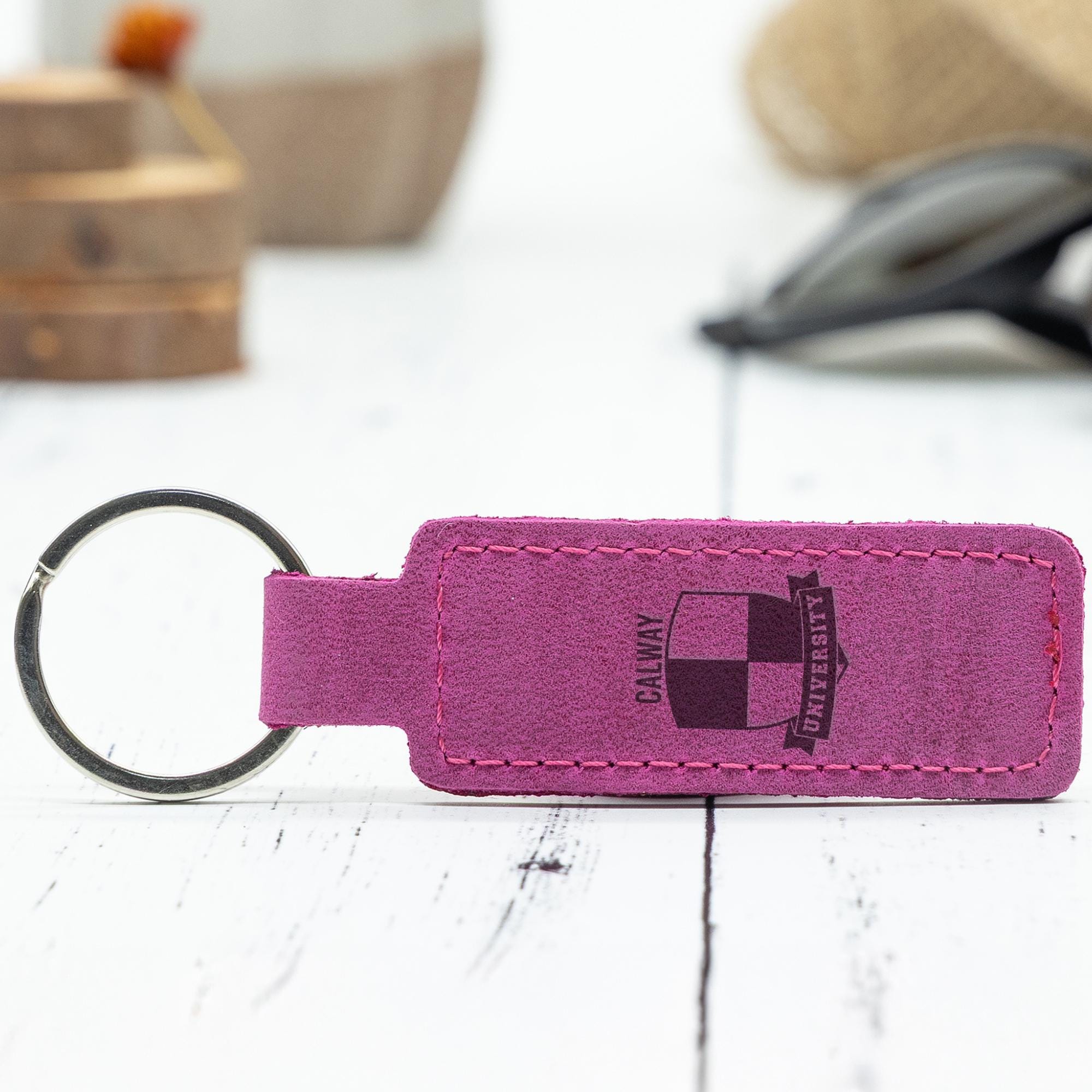 Personalized Leather University Logo Keychain, Alumni Gift - Etsy