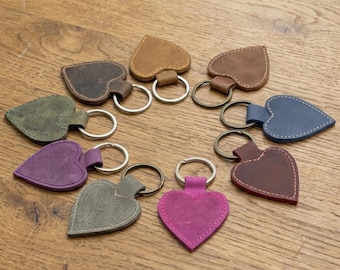 Leather Heart Keychain: Personalized Logo - Laser Engraved Bulk Gift