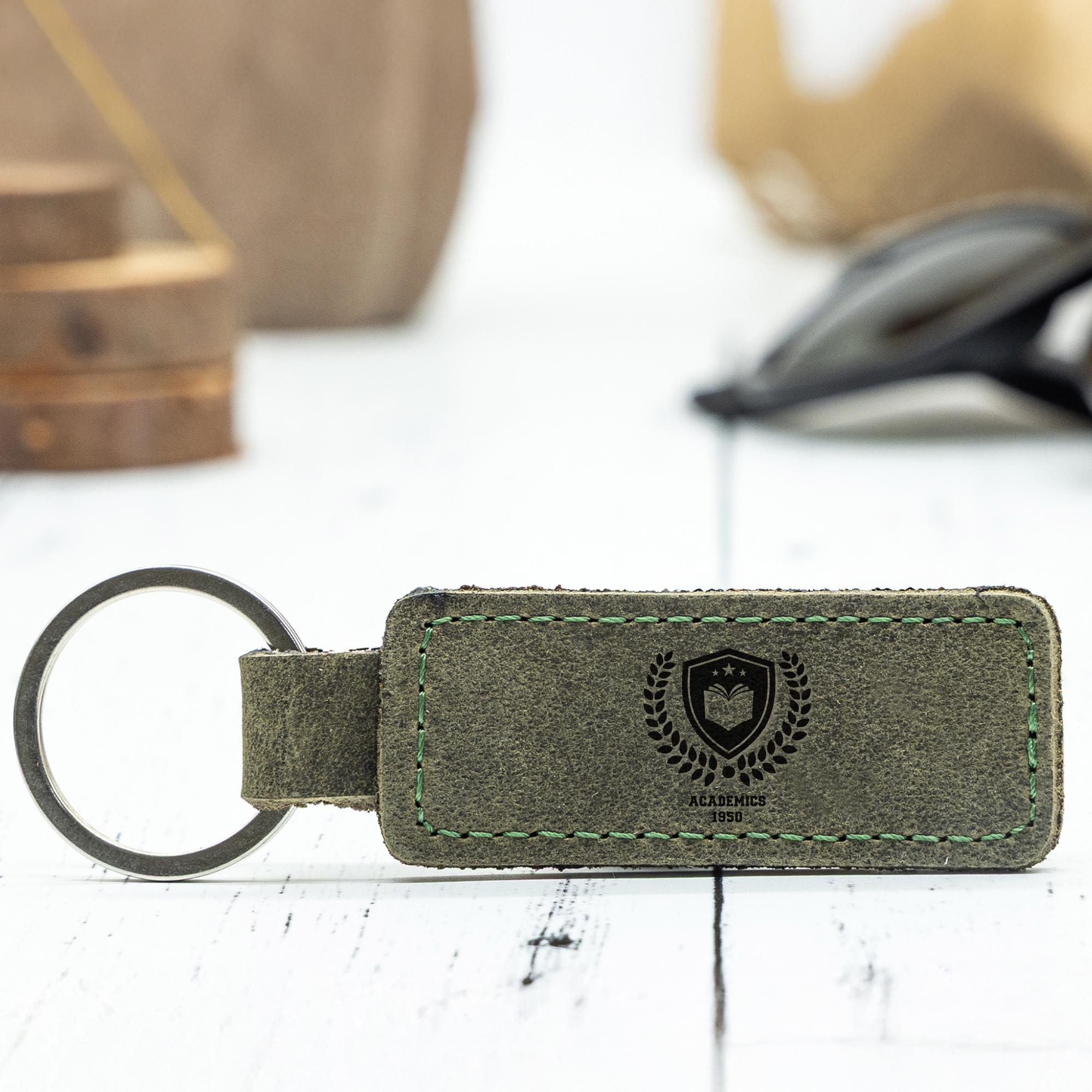 University Key Rings Personalized Leather University Logo Keychain, Alumni Gift - Etsy