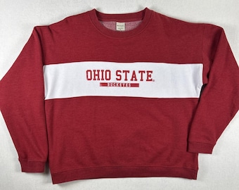 Sudadera unisex de cuello redondo UGapparel Ohio State Buckeyes, talla XL, color rojo.