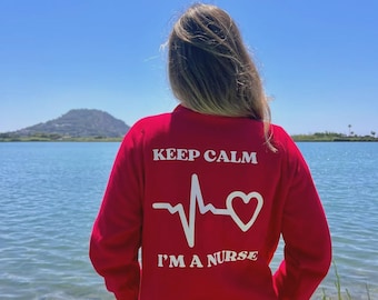 Keep calm I'm a nurse - Brushed sweatshirt - ambulatory.creazioni