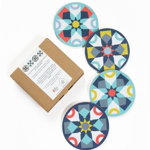 Geometric patterned 'Croft' coasters image 1