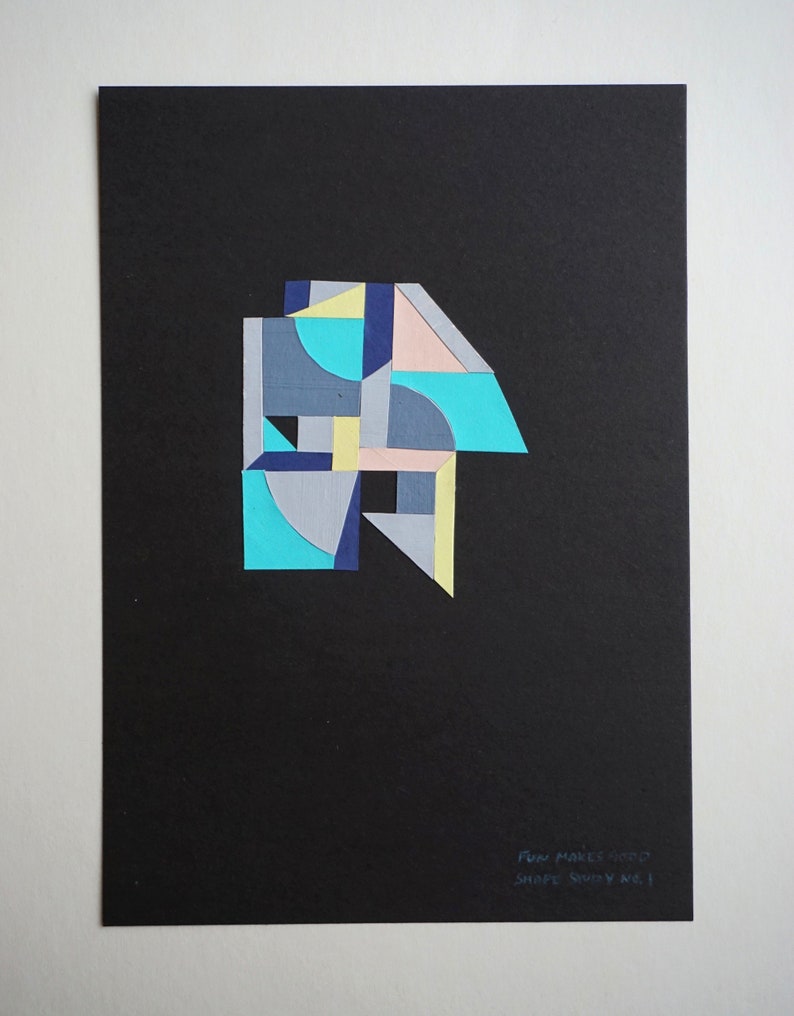 Shape Study No.1 paper collage