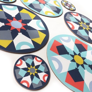 Geometric patterned 'Croft' coasters image 4