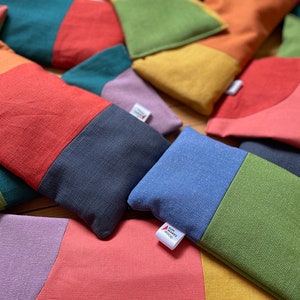 Geometrische Patchwork Weizen Tasche