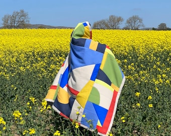 Super size patchwork patterned art quilt 'Holiday mode'