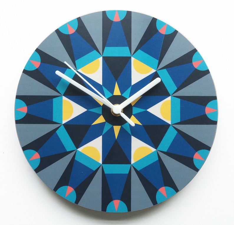 Galaxy clock Grey & blue image 2