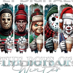 Christmas Horror Movie Characters PNG Bundle | Creepmas Shirt Design (Digital Download)