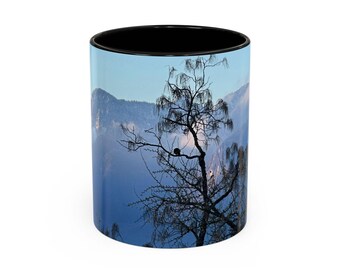 Mountain View Coffee Mug – Nature Lover Gift, Ceramic Accent Mug