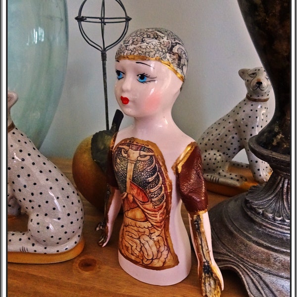 Anatomical, Upper Torso, Medical Study, Human Torso, Female Anatomy, Porcelain Female Doll