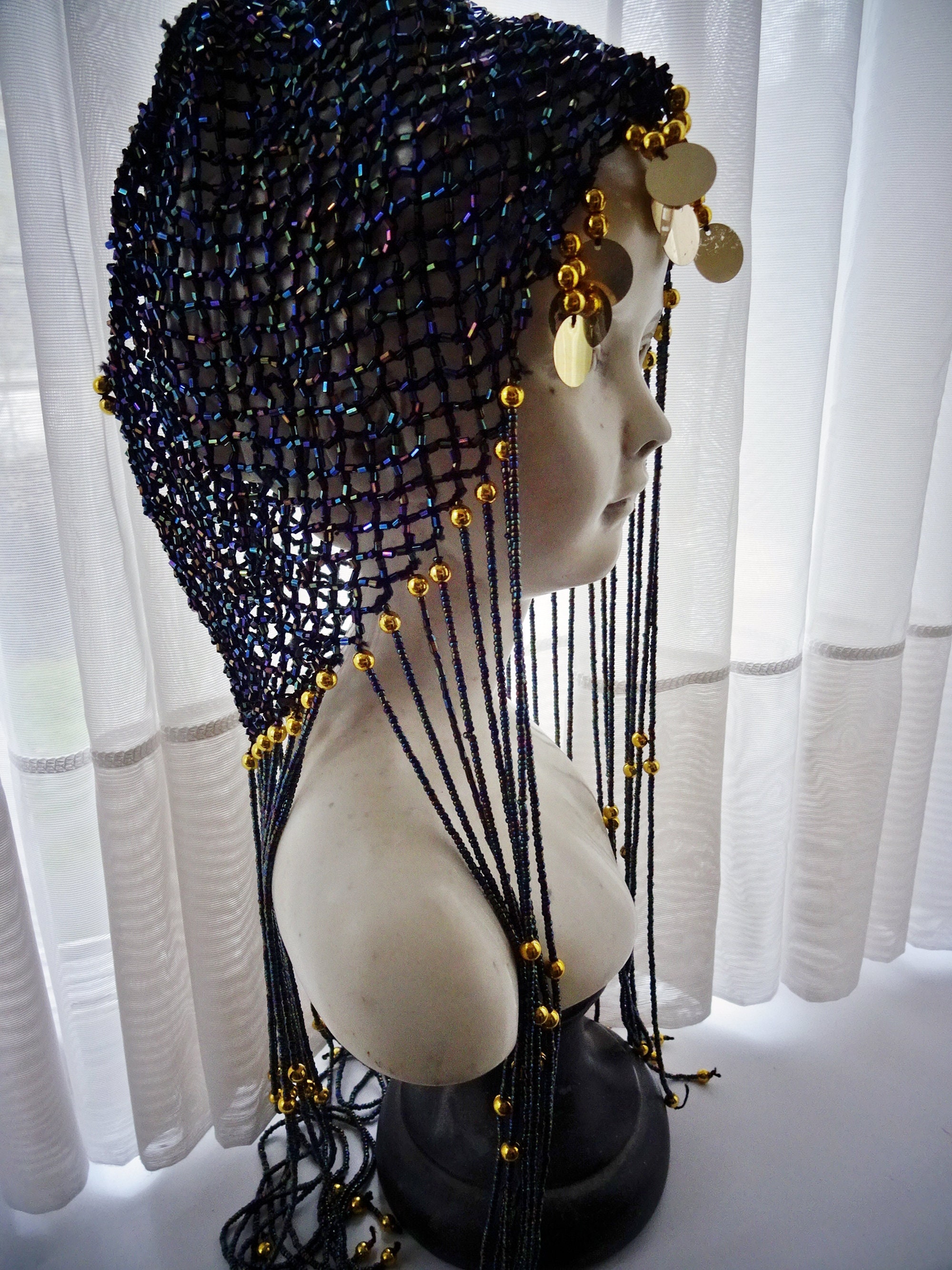beaded skull cap