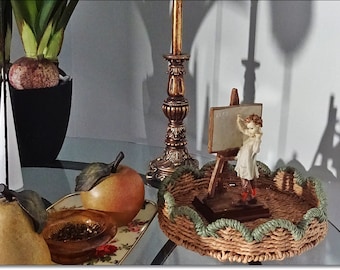 Decorative Figurine, Girl Figure, Simonelli Depose Italy, Vintage decoration, Interior decor