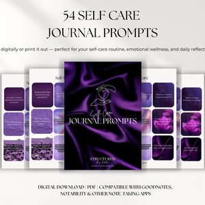 Self-Care Journal Prompts for Wellness, Reflection and Personal Growth | Digital PDF Download