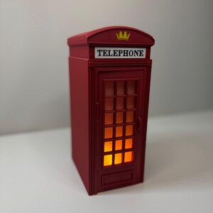 Mini Red London Telephone Box Decor Desk Decor | Book Nook / Bookend Accent | UK British Shelf Ornament image 6