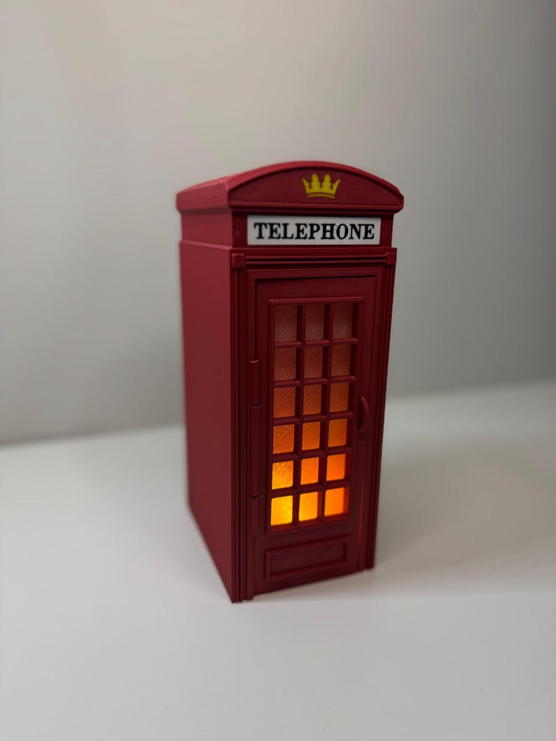 Mini Red London Telephone Box Decor Desk Decor | Book Nook / Bookend Accent | UK British Shelf Ornament image 6