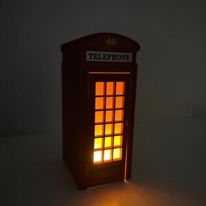 Mini Red London Telephone Box Decor Desk Decor | Book Nook / Bookend Accent | UK British Shelf Ornament image 5