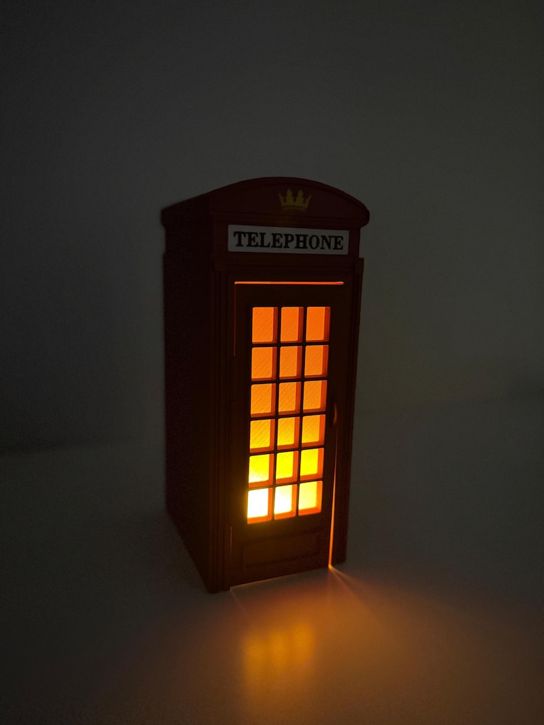 Mini Red London Telephone Box Decor Desk Decor | Book Nook / Bookend Accent | UK British Shelf Ornament image 5