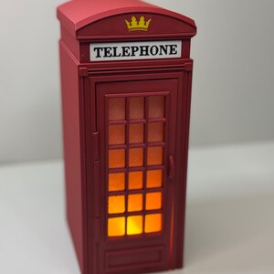 Mini Red London Telephone Box Decor Desk Decor | Book Nook / Bookend Accent | UK British Shelf Ornament image 4
