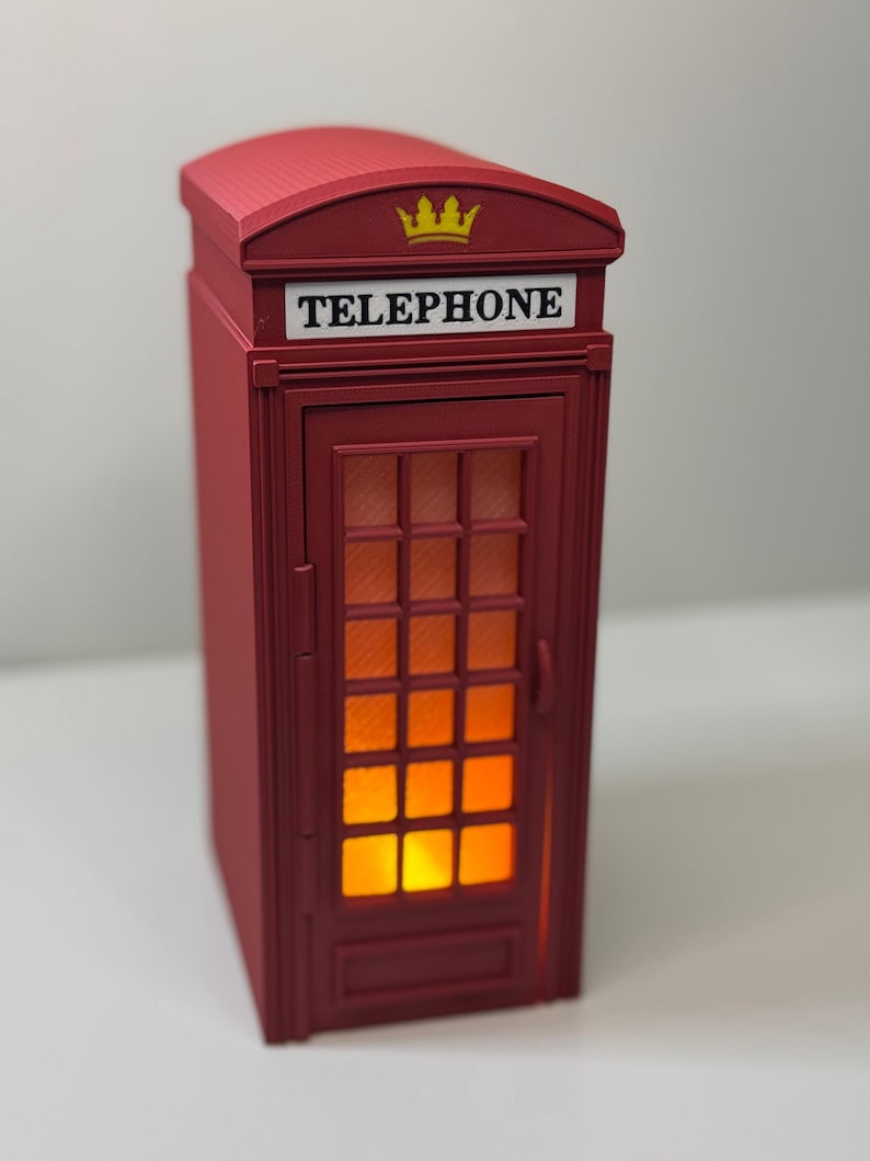 Mini Red London Telephone Box Decor Desk Decor | Book Nook / Bookend Accent | UK British Shelf Ornament image 4