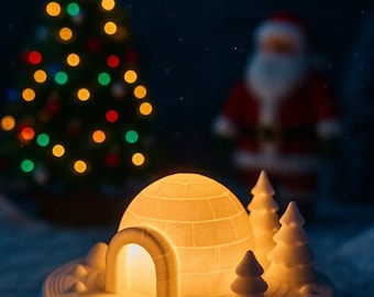 Christmas Winter Iglo Home, Decorative Tea Light / Night Lamp / Desk Lamp / Interriors  Lamps  Gift /
