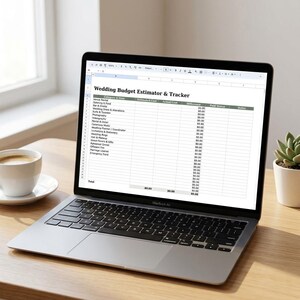 Kalkylblad för bröllopsbudget i Google Sheets, Excel-mall för bröllopsutgifter, budgetplanerare för bröllop, kalkylator för bröllopskostnader