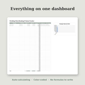 Planificador de clientes para fotógrafos de bodas, hoja de cálculo de Google Sheets para negocios de fotografía, plantilla de contabilidad e ingresos para fotografía. imagen 4