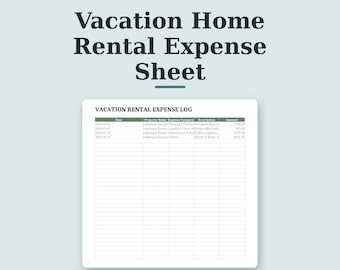 Paquete de hojas de cálculo para bienes raíces y alquileres vacacionales: seguimiento de gastos y presupuesto para anfitriones de Airbnb en Excel y Google Sheets.