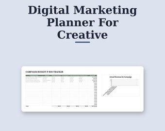 Planificador de marketing digital para emprendedores creativos y hoja de cálculo para el seguimiento de redes sociales en Excel y Google Sheets.