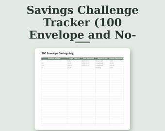 Hoja de cálculo para el seguimiento del reto de ahorro con 100 sobres y registro de gastos cero para Excel y Google Sheets
