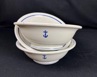 Vintage US Navy Wardroom Large Serving Bowl. Shenango China Co. 3 Available.