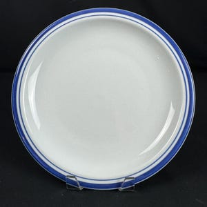 Pottery Barn "Club Blue" 10 3/8" Plates Set of 4.