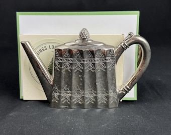 Godinger Silverplated Teapot Style Letter Rack.
