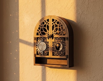 Mini Altar - Lunar Shrine Sun Moon Spiritual Wall Shelf Decor