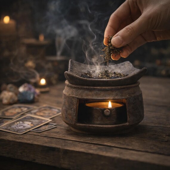 Ceramic Herbal Burner – Aromatherapy Tea Leaf fragrance diffuser