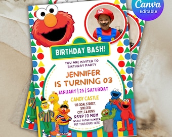 Editable Birthday Invitation | Birthday Invitation | Template Editable-Printable | For Boy and Girl Kids invitation, Invite Instant Download