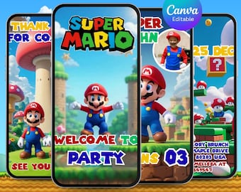 Editable Birthday Video Invitation | Birthday Invitation | Template Editable-Printable | For Boy and Girl Kids invitation, Instant Download